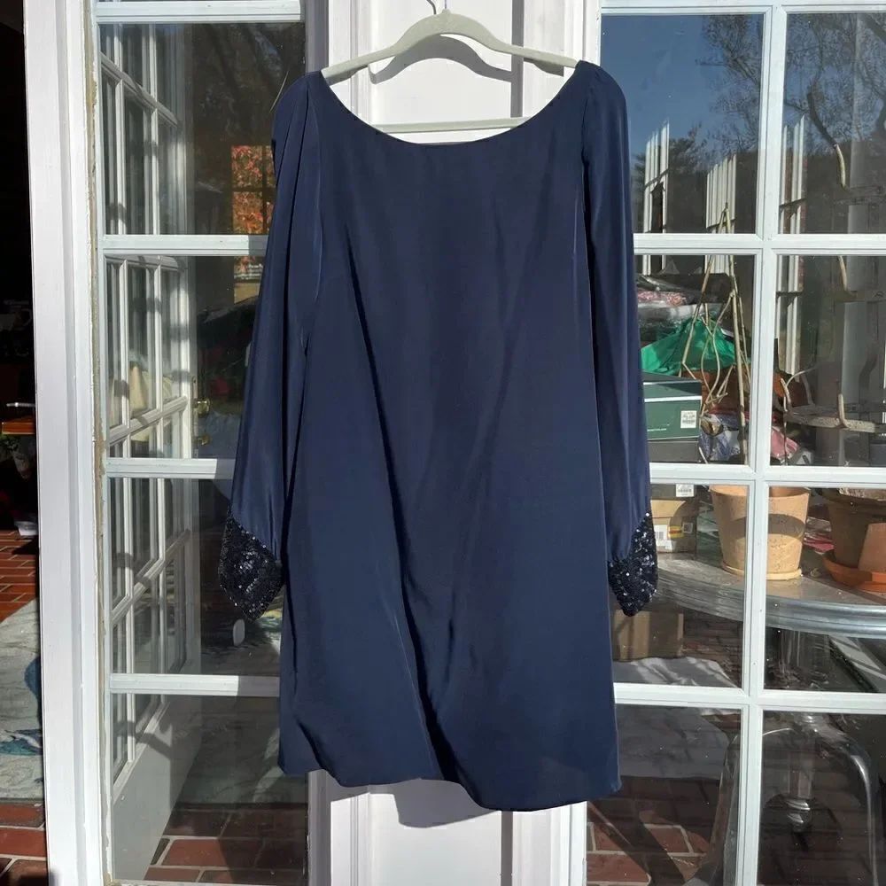 Elizabeth and James 100% Silk Sequin Shift Dress - Picture 4 of 12